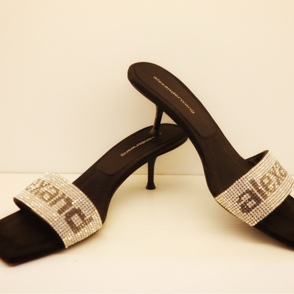 Alexander wang crystal strap heel